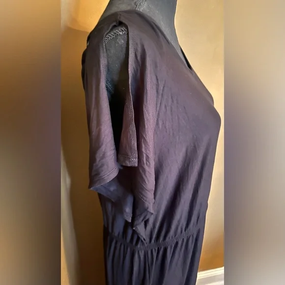 Women’s Apt 9 Beautiful Criss Cross Back Black Maxi Dress New - Picture 6 of 11